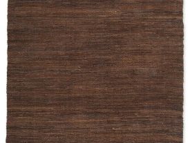 Leather Rag Rug Brown-600x832